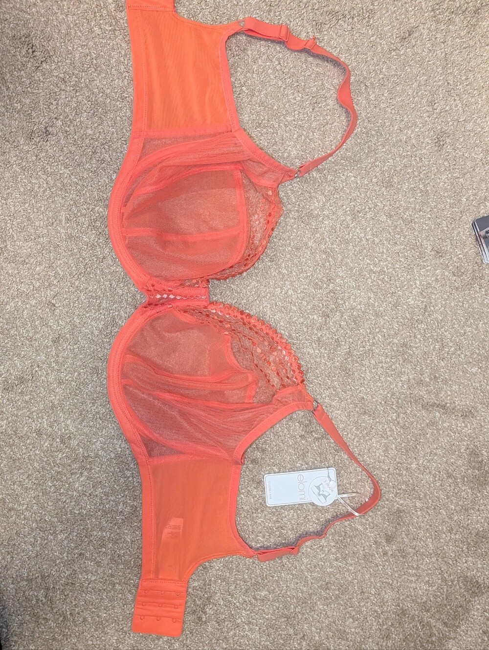 Elomi Coral Lace & Mesh Underwire Bra 34K